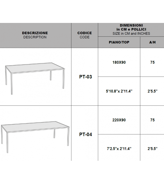 Marple Momenti Rectangular Table