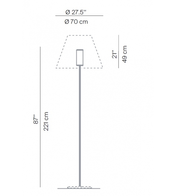 Grande Costanza Open Air Luceplan Lámpara de Pie