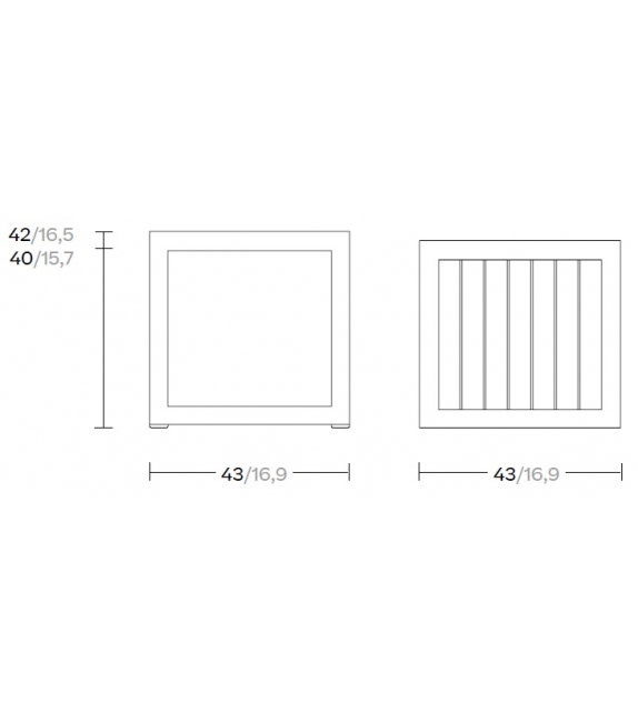 Landscapes Kettal Tavolino con Piano in Teak