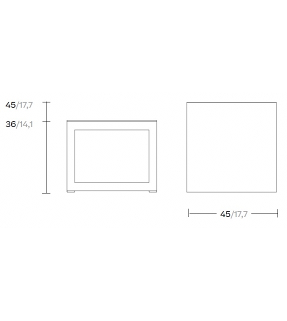Landscapes Kettal Side Table with Teak Top