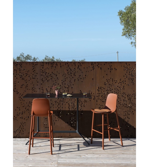 Sharky Alu Stool Hohe Rückenlehne Hocker Kristalia