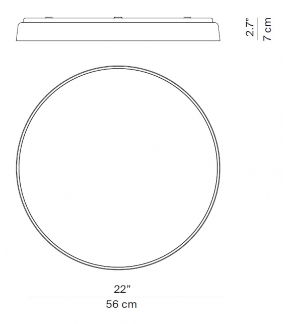 Compendium Plate Luceplan Lampada da Parete-Soffitto