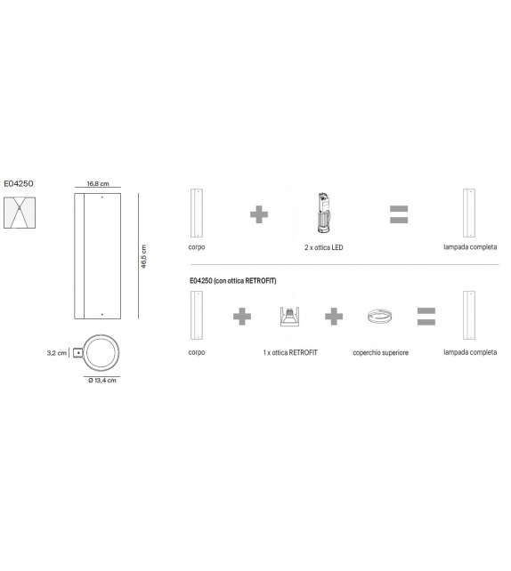 e04 Luceplan Lámpara de Pared