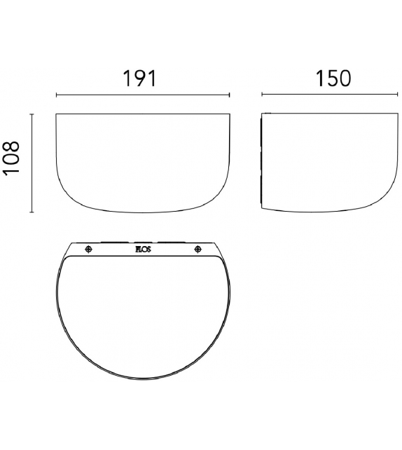 Pronta consegna - Bellhop Wall Up Flos Lampada da Parete