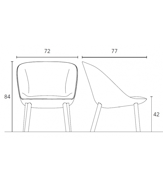Esse Lounge Pianca Armchair with Legs