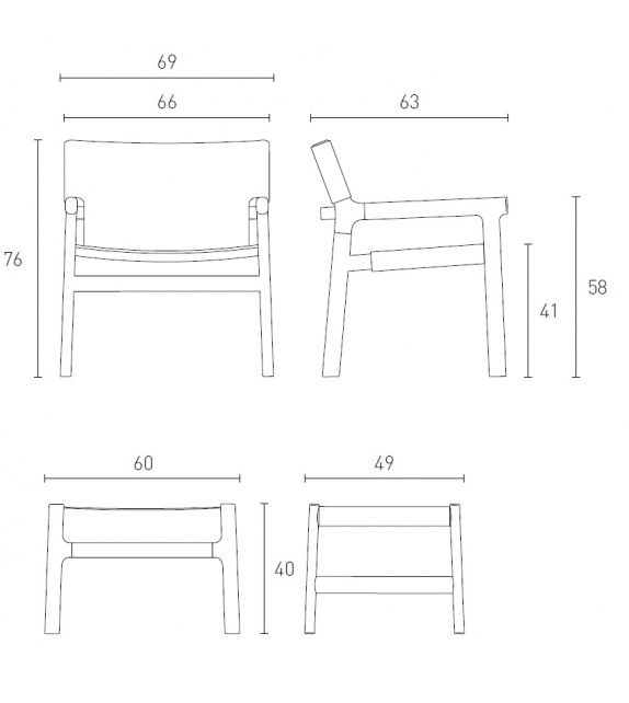 Fushimi Lounge Pianca Armchair