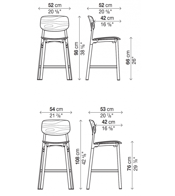 Colander Kristalia Wooden Stool