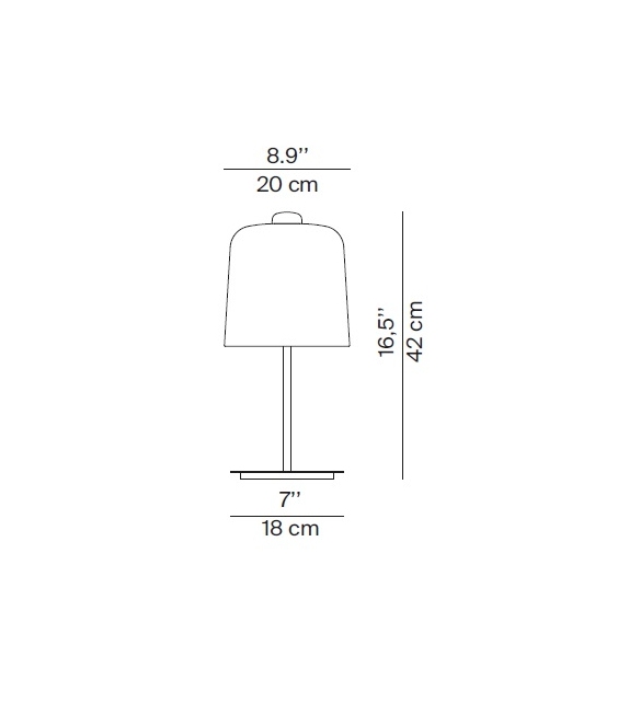 Zile Luceplan Small Table Lamp