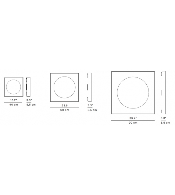 Cassette Luceplan Wall / Ceiling Lamp