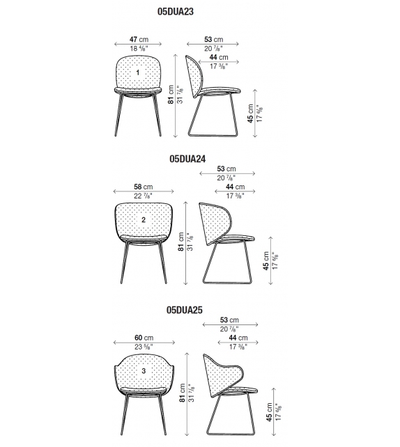 Dua Kristalia Chair with Slide Base