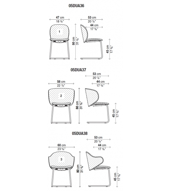Dua Kristalia Silla Cantilever