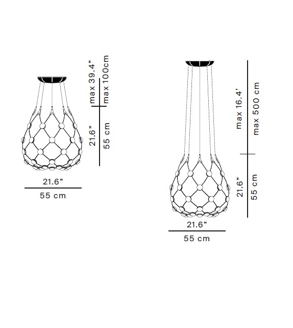Mesh Luceplan Lampada a Sospensione Piccola