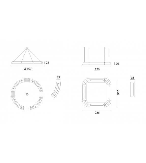 Circular Pol XXL Martinelli Luce Suspension