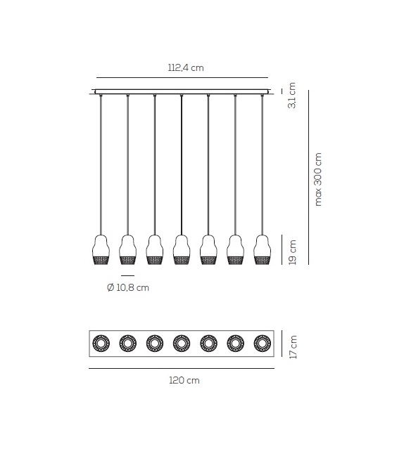 Fedora Axo Light Chandelier
