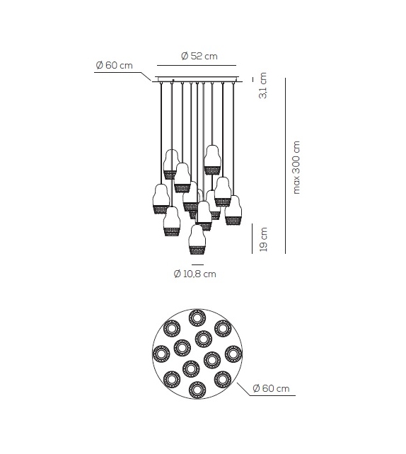 Fedora Axo Light Chandelier