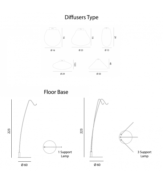 Ciulifruli Martinelli Luce Floor Lamp