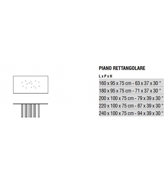 Mille Bonaldo Table Rectangulaire