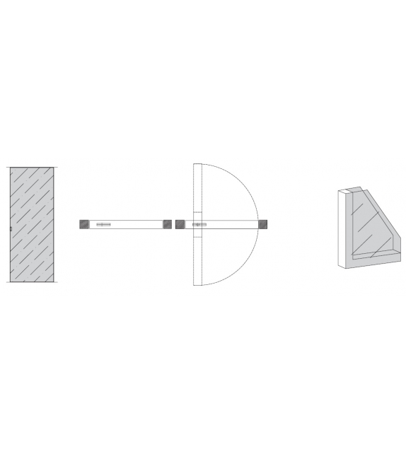 Como Pivot Vetro Doppio Viva Schwenktür