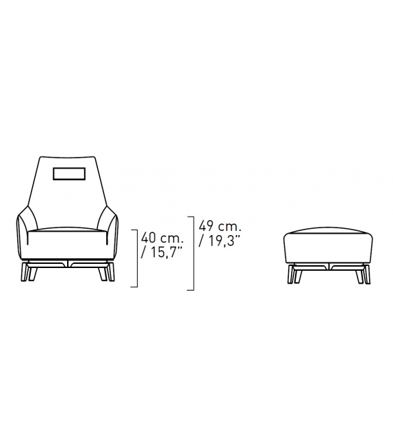 Carol Alivar Poltrona con Base in Legno