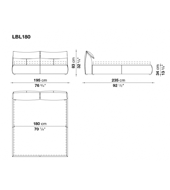 Prêt pour l'expédition - Bamboletto B&B Italia Lit