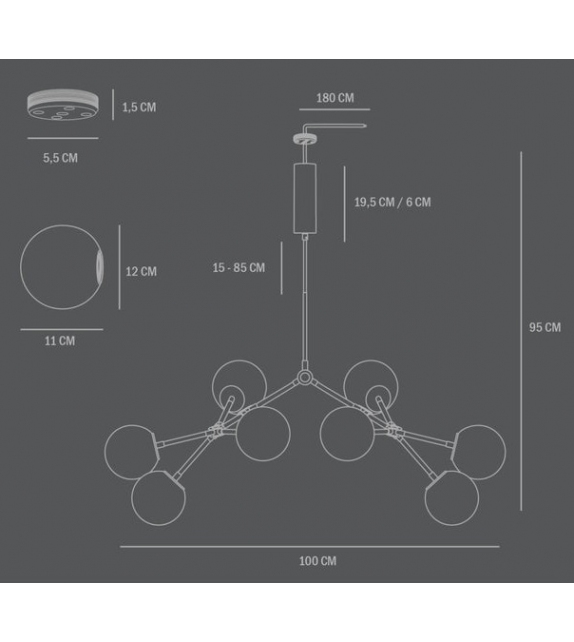 Drop Bulp Mini Chandelier 101 Copenhagen