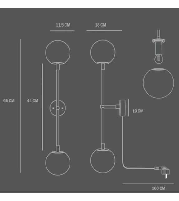 Drop Bulp 101 Copenhagen Lámpara de Pared