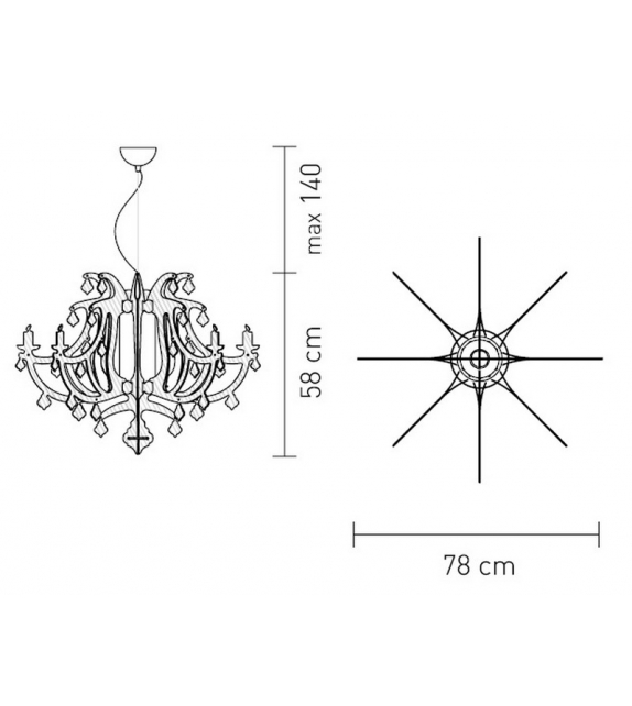 Ginetta Prisma Slamp Lampada a Sospensione