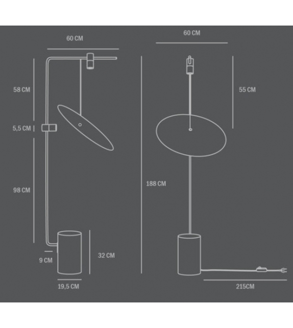 The Moon 101 Copenhagen Floor Lamp
