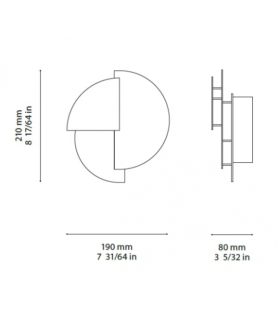 Celest S Ombre Portée Wall Lamp
