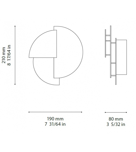 Celest S Gold Ombre Portée Wandleuchte