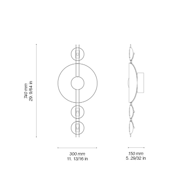 Cropcircle Ombre Portée Wandleuchte