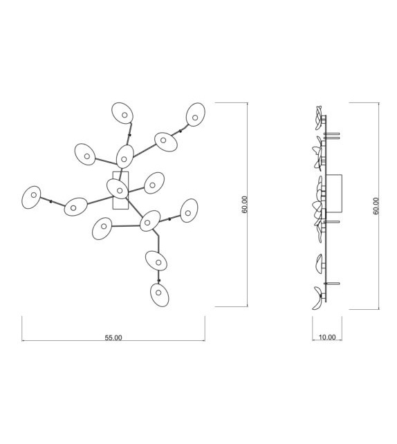 Feu Follet Ombre Portée Applique