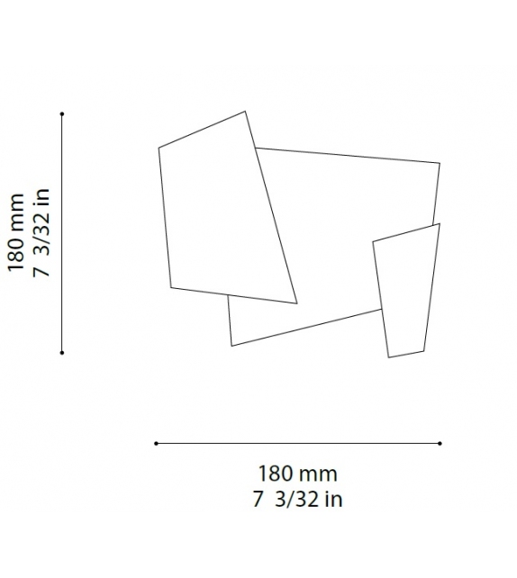 Folded Ombre Portée Wandleuchte