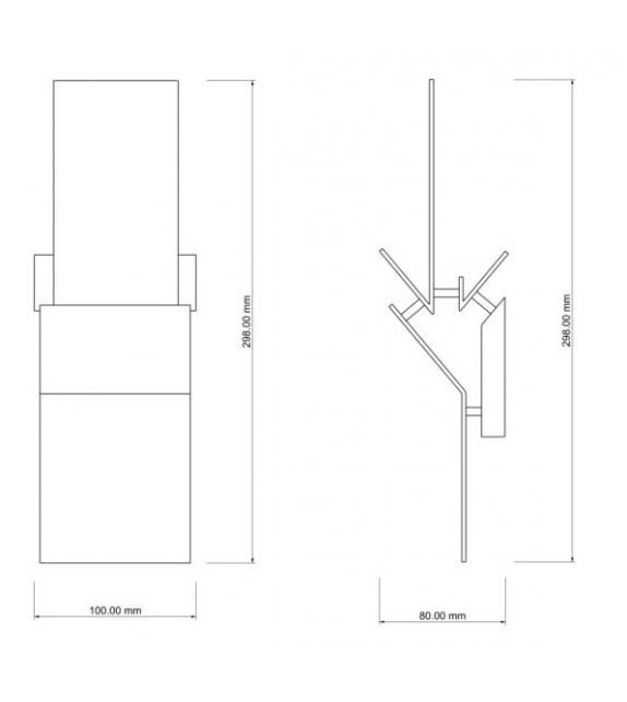IDK Ombre Portée Lampada da Parete