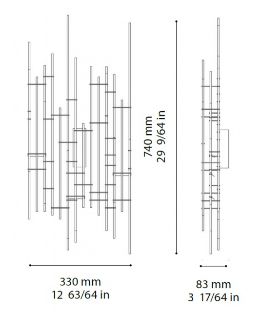 Sybarite Ombre Portée Wandleuchte