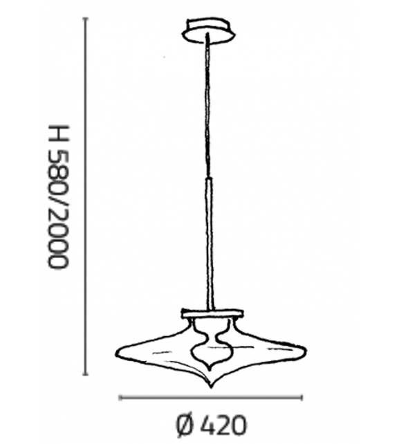 Desideria Single Rope Fisionarte Lampada a Sospensione