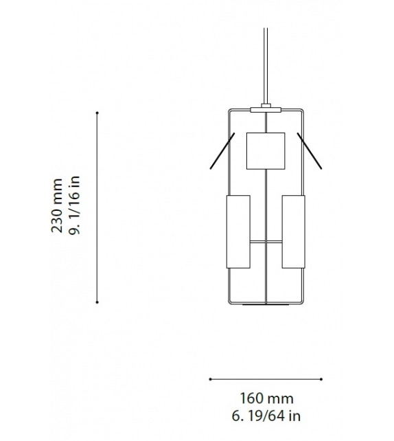 Lampion S Ombre Portée Hängeleuchte