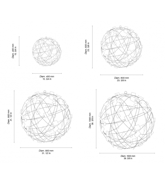 Tontine Ombre Portée Lampada a Sospensione