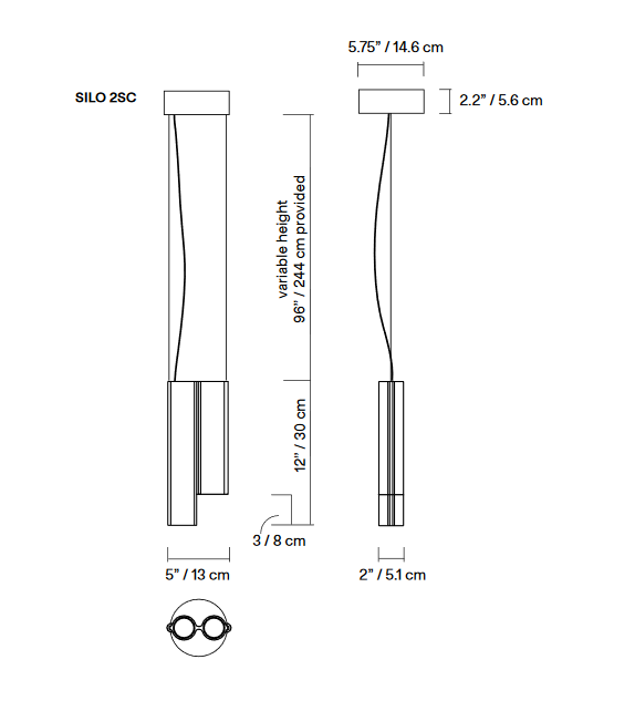Silo 2SC Lambert&Fils Suspension Light