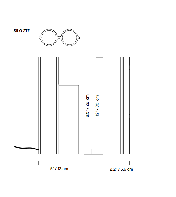 Silo 2TF Lambert&Fils Lámpara de Mesa