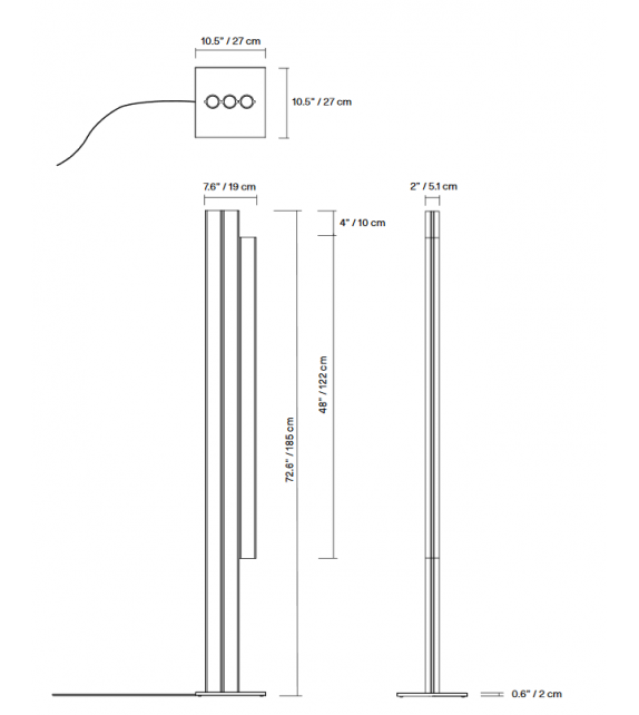 Silo 2FG Lambert&Fils Lampada da Terra