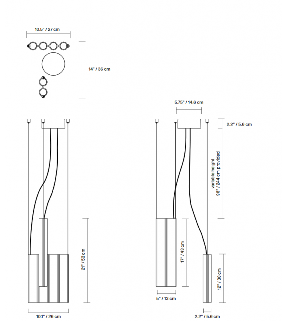 Silo 10 Lambert&Fils Lámpara de Suspensión