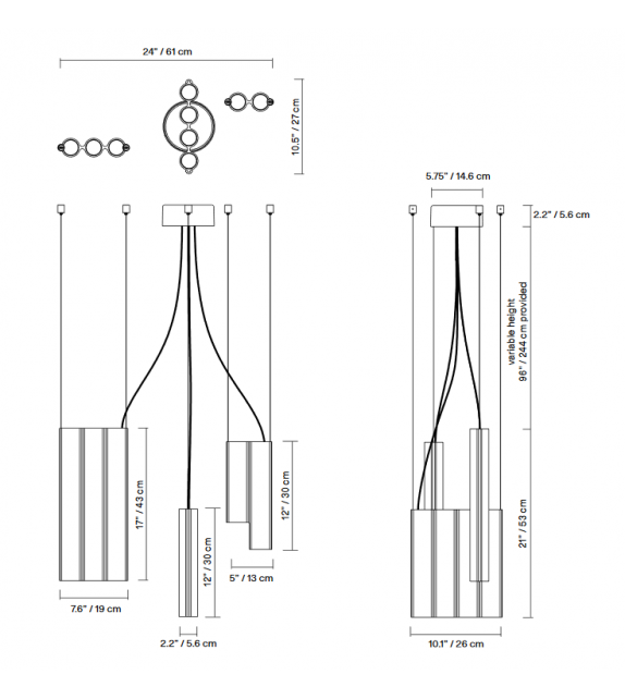 Silo 11 Lambert&Fils Lámpara de Suspensión