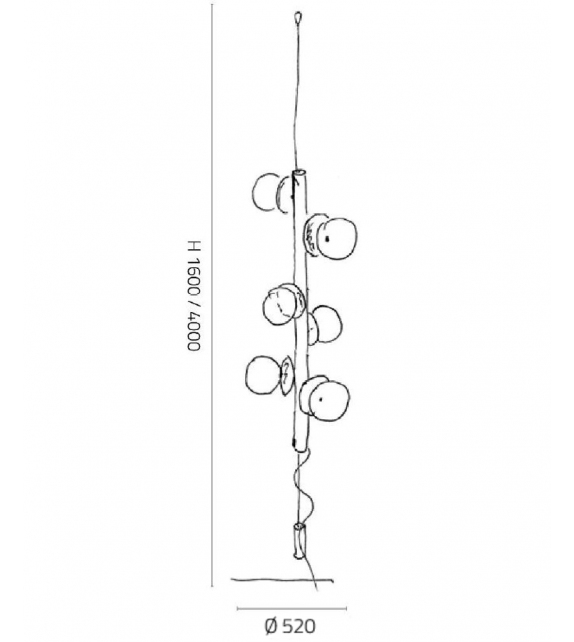 Unica Fisionarte Lampadaire Suspendu
