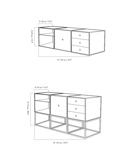 Sideboard Frame 49 Trio By Lassen