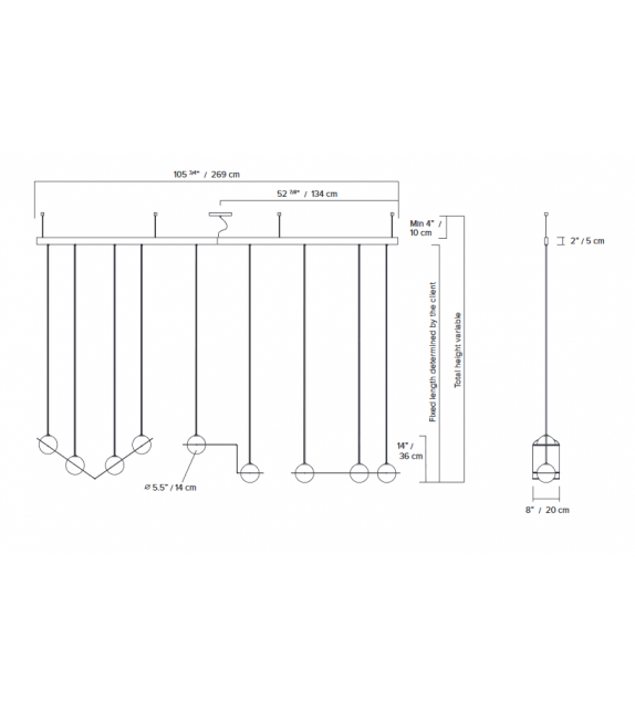 Laurent 09 Lambert&Fils Lámpara de Suspensión