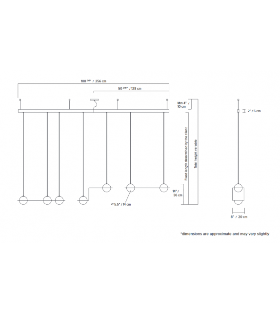 Laurent 13 Lambert&Fils Lampada a sospensione