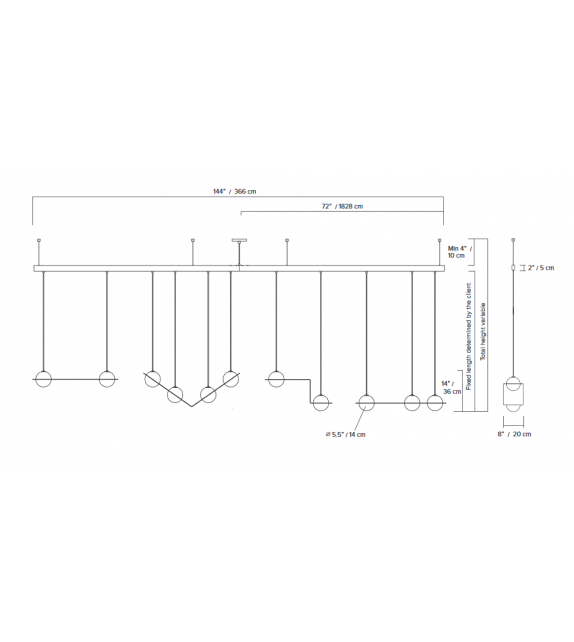 Laurent 14 Lambert&Fils Lampe à Suspension