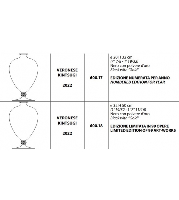 Veronese Kintsugi Venini Florero