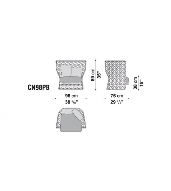 Canasta B&B Italia Outdoor Poltrona Con Schienale Basso